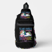 Dramatisches Einhorn Crossbody Bag (Vorderseite)