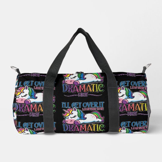 Dramatisches Einhorn Duffle Bag (Vorderseite)