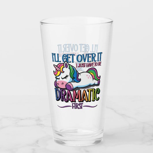 Dramatisches Einhorn Glas (Vorderseite)