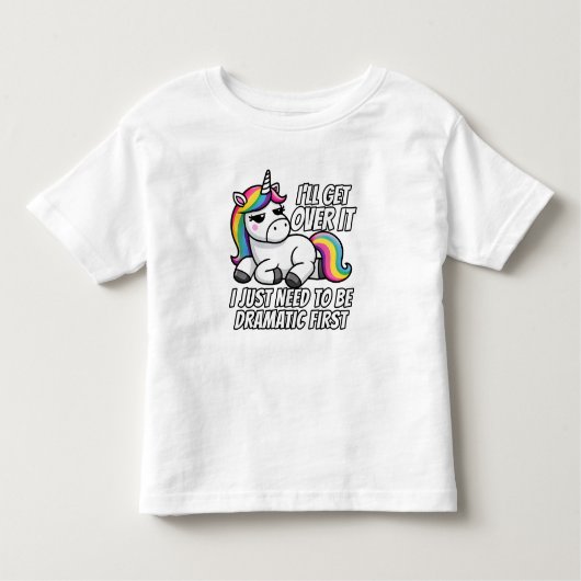 Dramatisches Einhorn im Stil überwinden Kleinkind T-shirt (Vorderseite)