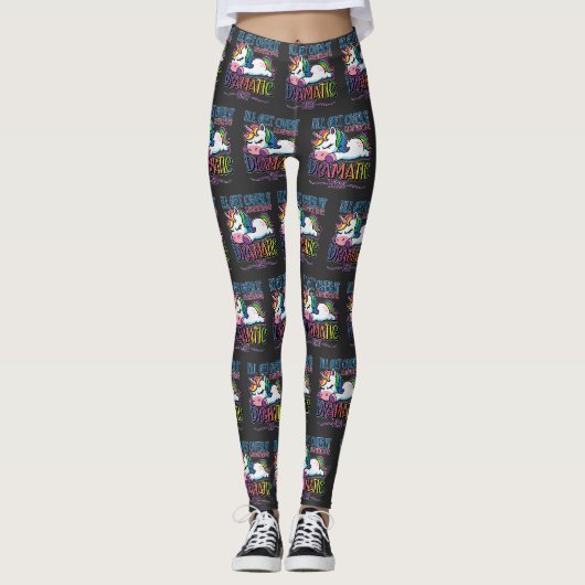 Dramatisches Einhorn Leggings (Vorderseite)