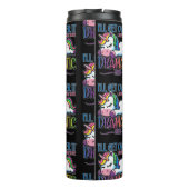 Dramatisches Einhorn Thermosbecher (Rückseite)