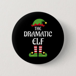 Dramatisches Elf Familienmatratzen Weihnachten Button
