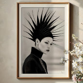 Dramatisches Headpiece: Avantgarde Monochrome Port Poster