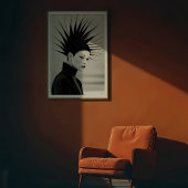 Dramatisches Headpiece: Avantgarde Monochrome Port Poster