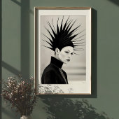 Dramatisches Headpiece: Avantgarde Monochrome Port Poster