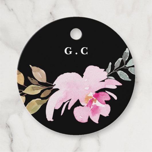 Dramatisches Hochzeitsgeschenk für Wasserfarben Geschenkanhänger (Vorderseite)