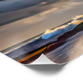 Dramatisches Leuchtturm Seascape mit Sturmwellen Poster (Ecke)