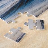 Dramatisches Leuchtturm Seascape mit Sturmwellen Puzzle (Seite)