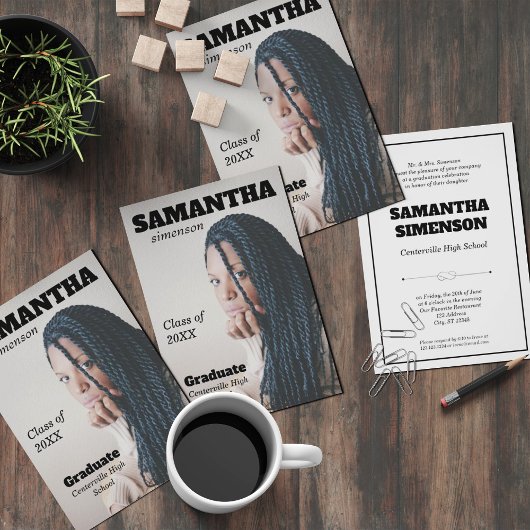 Dramatisches Magazine Stylesgraduierungsparty Einladung