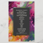 Dramatisches mehrfarbiges Hochzeitsprogramm für Bl (Rückseite)