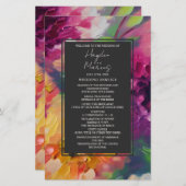 Dramatisches mehrfarbiges Hochzeitsprogramm für Bl (Vorne/Hinten)