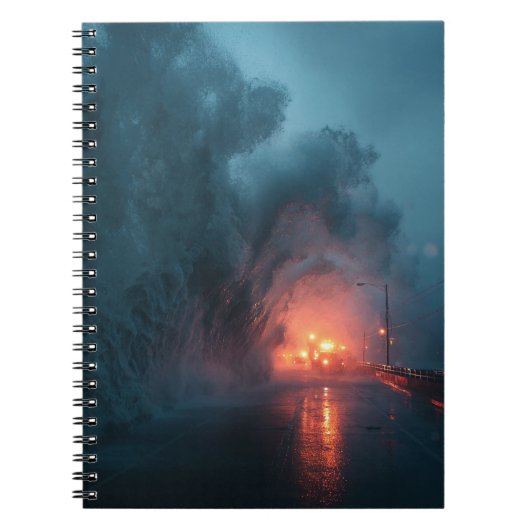 Dramatisches Ocean Wave Storm Notebook Notizblock (Vorderseite)