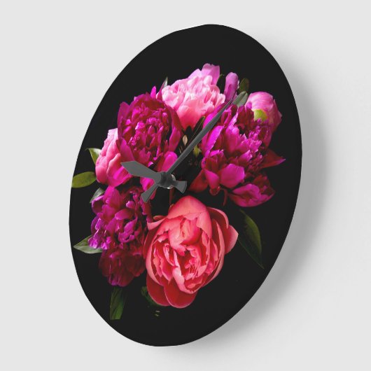 Dramatisches Rosa und Lila Peongs Große Wanduhr (Winkel)