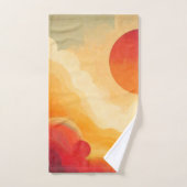 Dramatisches Rotes Sonnenbild Badhandtuch Set (Handtuch)