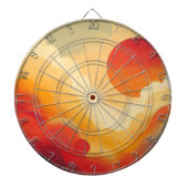 Dramatisches Rotes Sonnenbild Dartscheibe (vorne)