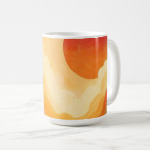 Dramatisches Rotes Sonnenbild Kaffeetasse