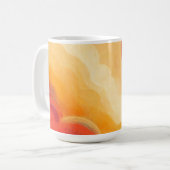 Dramatisches Rotes Sonnenbild Kaffeetasse (Vorderseite Links)