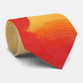 Dramatisches Rotes Sonnenbild Krawatte (Gerollt)