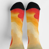 Dramatisches Rotes Sonnenbild Socken (Oben)