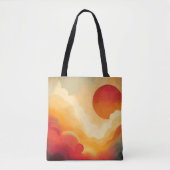 Dramatisches Rotes Sonnenbild Tasche (Vorderseite)