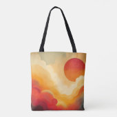 Dramatisches Rotes Sonnenbild Tasche (Rückseite)