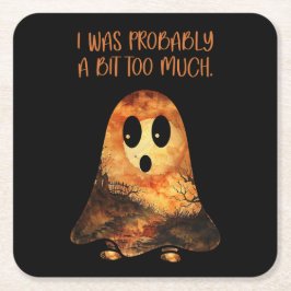 Dramatisches sarkastisches Halloween-Geist Rechteckiger Pappuntersetzer