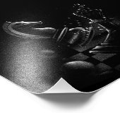 Dramatisches Schach-Monochrom Fotodruck (Ecke)