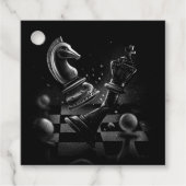 Dramatisches Schach-Monochrom Geschenkanhänger (Vorderseite)