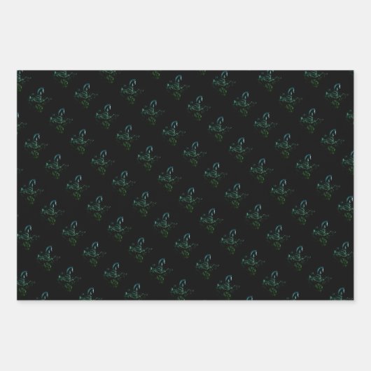 Dramatisches Schach-Monochrom Geschenkpapier Set (Vorderseite 2)