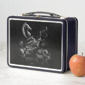 Dramatisches Schach-Monochrom Metall Brotdose (Beispiel)