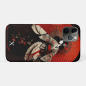 Dramatisches Schwarz-Rot-Kabuki-Theater Case-Mate iPhone Hülle (Rückseite (Horizontal))