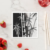 Dramatisches Schwarz-Weiß-Bambus Serviette (Beispiel)