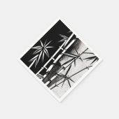 Dramatisches Schwarz-Weiß-Bambus Serviette (Ecke)