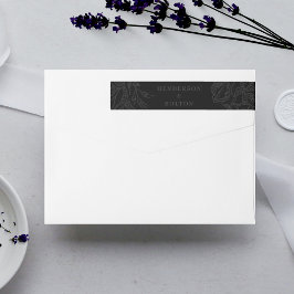 Dramatisches Schwarzes auf Schwarz-Flora-Kranz-Hoc