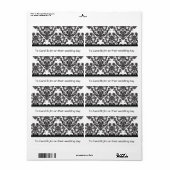 Dramatisches Schwarzes Damaskmuster (Vorne)