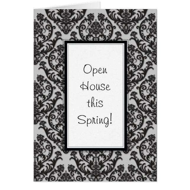 Dramatisches Schwarzes Damaskmuster (Vorne)