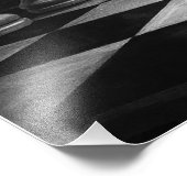 Dramatisches Schwarzes Pferd gegen König - kühne S Fotodruck (Ecke)