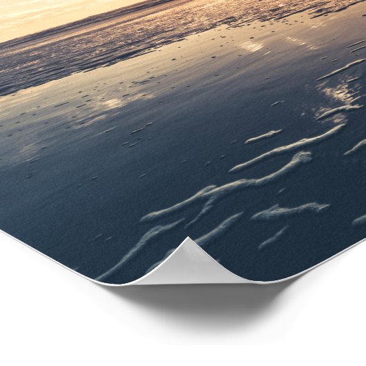 Dramatisches Sonnenuntergang-Foto Poster (Ecke)