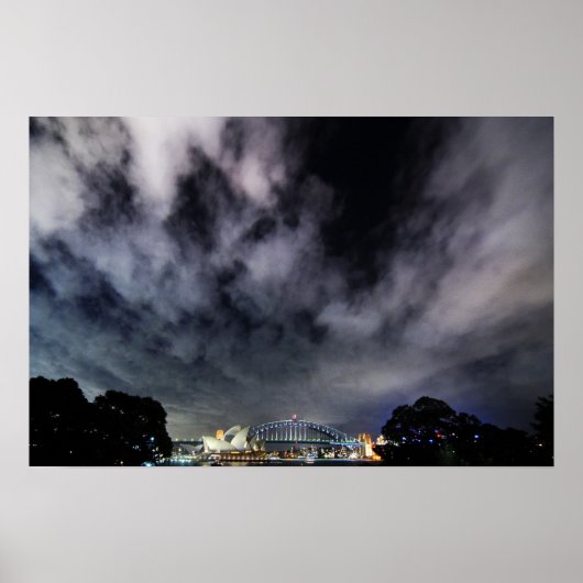 Dramatisches Sydney Harbour Skyscapes Poster (Vorne)