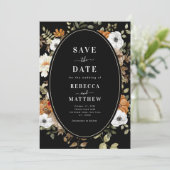 Dramatisches und dunkles romantisches Foto Einladung (Stehend Vorderseite)