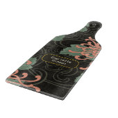 Dramatisches Vintages japanisches Chrysanthemum Fl Schneidebrett (Ecke)