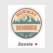 Drammen, Norge Norwegen Aufkleber (Blatt)