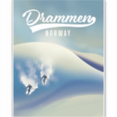 Drammen Norway Skipposter Aufkleber (Vorderseite)