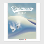Drammen Norway Skipposter Aufkleber (Blatt)