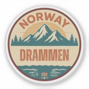 Drammen, Norwegen Norway Aufkleber