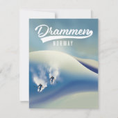 Drammen Norwegen Skiposter (Vorderseite)