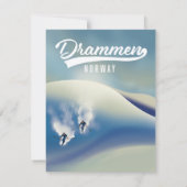 Drammen Norwegen Skiposter (Rückseite)