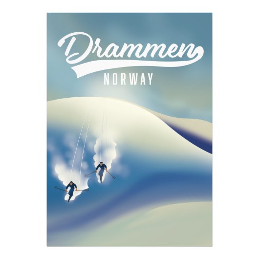 Drammen Norwegen Skiposter Fotodruck (Vorne)