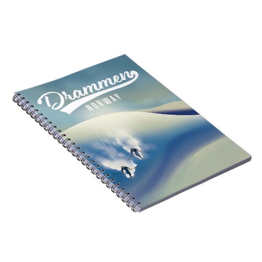 Drammen Norwegen Skiposter Notizblock (Rechte Seite)